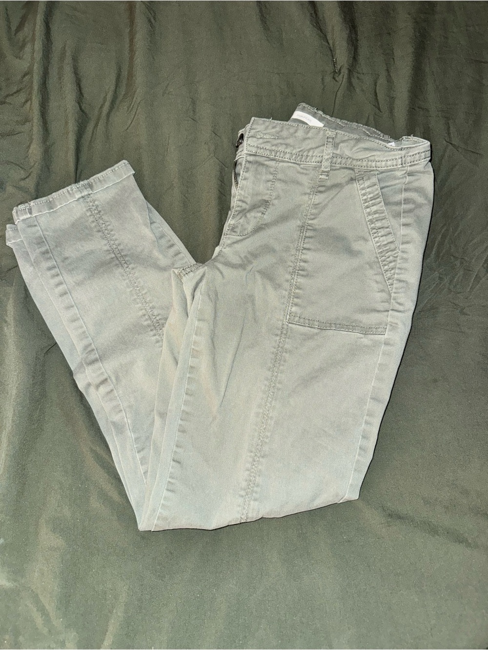 Maurices Light Gray Cropped Ankle Pants